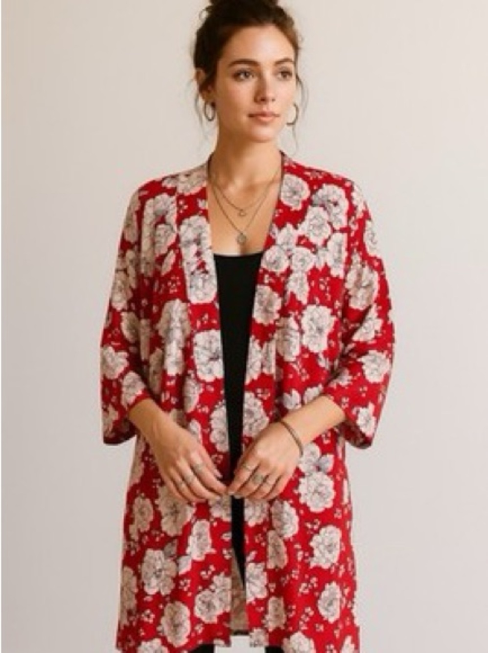 Boho Floral Kimono Jacket